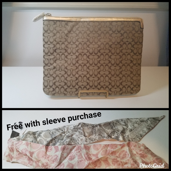 Coach Handbags - NWT Coach Signature Tablet Sleeve with FREE Pony